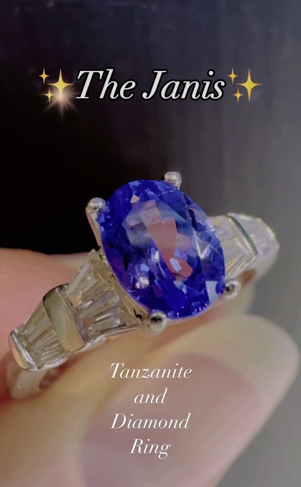0.90ct Tanzanite & 0.40ct Diamond Ring. - image 6