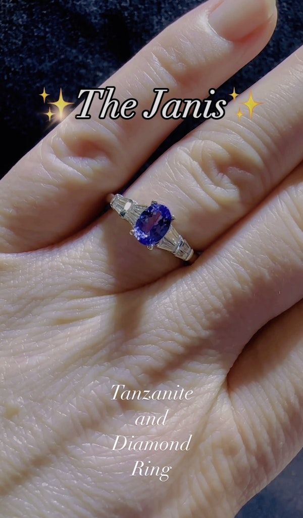 0.90ct Tanzanite & 0.40ct Diamond Ring. - image 2