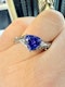 1.00ct Tanzanite & Champagne Colour Diamond Ring. - image 3