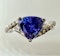 1.00ct Tanzanite & Champagne Colour Diamond Ring. - image 2