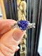 1.00ct Tanzanite & Champagne Colour Diamond Ring. - image 6