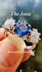 3-stone, 1.00ct Tanzanite & 0.70ct Diamond Ring. - image 4