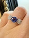3-stone, 1.00ct Tanzanite & 0.70ct Diamond Ring. - image 3