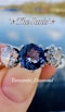 3-stone, 1.00ct Tanzanite & 0.70ct Diamond Ring. - image 1