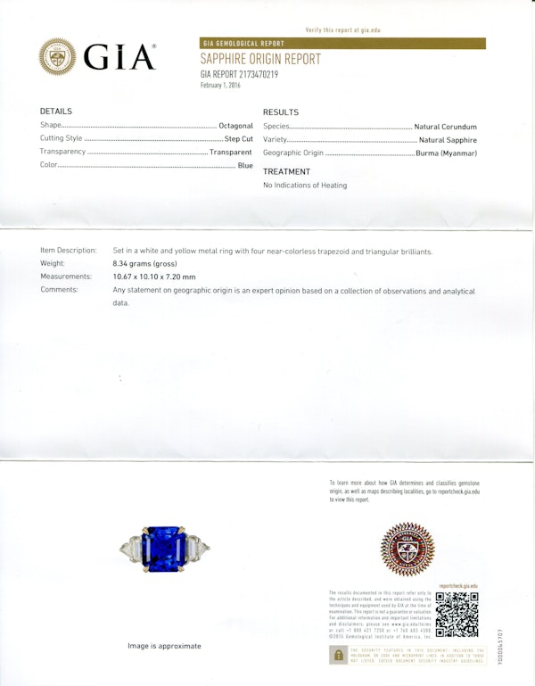 Cartier 7.51 Carat GIA Certified Burma Sapphire, Diamond, Gold and Platinum Ring, Circa 2000 - image 9