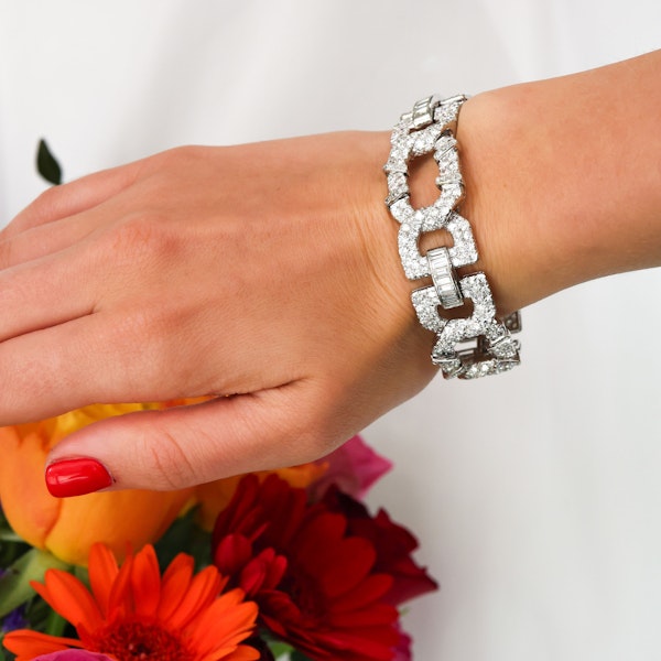 Cartier Art Deco Diamond and Platinum Bracelet, 22.40 Carats, Circa 1929 - image 6