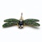 Moira Green Garnet, Diamond, Sapphire, Silver And Gold Dragonfly Brooch - image 8