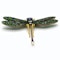 Moira Green Garnet, Diamond, Sapphire, Silver And Gold Dragonfly Brooch - image 12