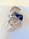 Diamond & Blue Sapphire Crossover Ring. - image 3