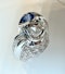 Diamond & Blue Sapphire Crossover Ring. - image 4
