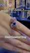 Diamond & Blue Sapphire Crossover Ring. - image 7