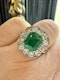 3.18ct Natural Emerald & 1.00ct Diamond Ring - image 5
