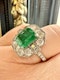 3.18ct Natural Emerald & 1.00ct Diamond Ring - image 6