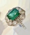 3.18ct Natural Emerald & 1.00ct Diamond Ring - image 4