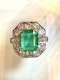 3.18ct Natural Emerald & 1.00ct Diamond Ring - image 8