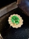 2.46ct Natural Emerald & 0.58ct Diamond Ring - image 5