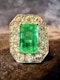 3.50ct Natural Emerald & 1.00ct Diamond Ring - image 6