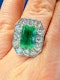 3.50ct Natural Emerald & 1.00ct Diamond Ring - image 3