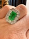 3.50ct Natural Emerald & 1.00ct Diamond Ring - image 7