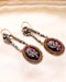 Downstairs at Grays: Fine pair of Georgian, Cut Steel and Cabochon Garnet drop earrings, with 15ct Yellow Gold (tested), fittings circa 1800. - image 2