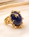A very fine 14 ct. Yellow Gold Abstract Lapis Lazuli & Diamond Dress Ring Circa 1970. - image 5