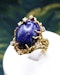 A very fine 14 ct. Yellow Gold Abstract Lapis Lazuli & Diamond Dress Ring Circa 1970. - image 1