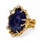 A very fine 14 ct. Yellow Gold Abstract Lapis Lazuli & Diamond Dress Ring Circa 1970. - image 3