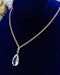 Downstairs At Grays: A fine 18ct. (tested), Yellow Gold  Pear Shaped Aquamarine Pendant, with Seed Pearl Bail. Circa 1905. - image 3