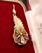 Downstairs at Grays: A fine pair of 15 ct. Yellow Gold Almandine Garnet & Crystal Foliate style, Pendant Earrings. English. Circa 1860 - image 2