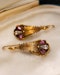 Downstairs at Grays: A fine pair of 15 ct. Yellow Gold Almandine Garnet & Crystal Foliate style, Pendant Earrings. English. Circa 1860 - image 3