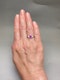 Pink Sapphire Diamond Ring in 18ct White Gold date circa 1970, SHAPIRO & Co since1979 - image 2