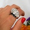 David Webb Rock Crystal, Diamond And Enamel Ring - image 6