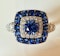 0.50ct Natural Blue Sapphire & 0.75ct Diamond Ring - image 1