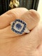 0.50ct Natural Blue Sapphire & 0.75ct Diamond Ring - image 3