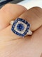 0.50ct Natural Blue Sapphire & 0.75ct Diamond Ring - image 8