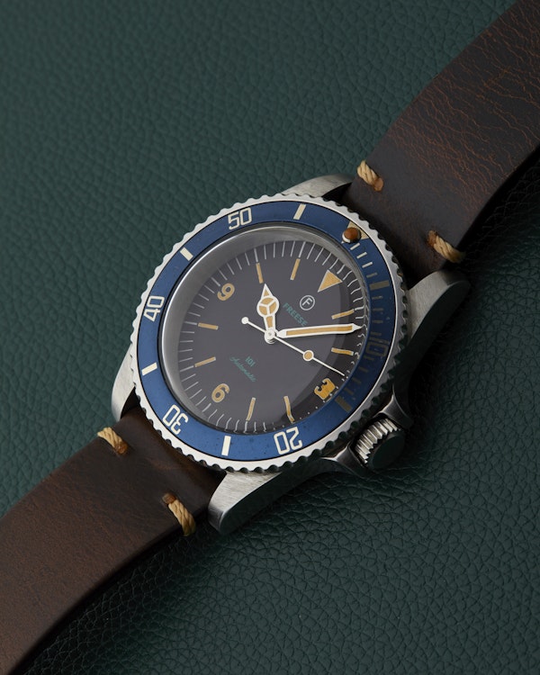 Freese 101 Dark Chocolate Dial Blue Bezel Simon Freese Watch - image 6