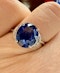 Platinum, 3.00ct Natural Blue Sapphire & Diamond Ring - image 8