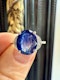 Platinum, 3.00ct Natural Blue Sapphire & Diamond Ring - image 2