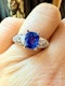 2.64ct Natural Blue Sapphire & 0.32ct Diamond Ring - image 3