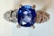 2.64ct Natural Blue Sapphire & 0.32ct Diamond Ring - image 1