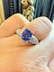 2.64ct Natural Blue Sapphire & 0.32ct Diamond Ring - image 4