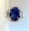 3.05ct Natural Blue Sapphire & 0.49ct Diamond Ring - image 2