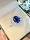 3.05ct Natural Blue Sapphire & 0.49ct Diamond Ring - image 1