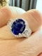 3.05ct Natural Blue Sapphire & 0.49ct Diamond Ring - image 3