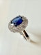 0.72ct Natural Blue Sapphire & 0.59ct Diamond Ring - image 2