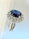 0.72ct Natural Blue Sapphire & 0.59ct Diamond Ring - image 3