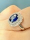 0.72ct Natural Blue Sapphire & 0.59ct Diamond Ring - image 6