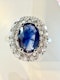 0.72ct Natural Blue Sapphire & 0.59ct Diamond Ring - image 8