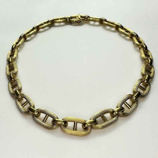 1980s Textured Mariners Chain Necklace. Saddingtons Jewellery Stand 375 - image 4