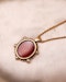 Downstairs at Grays: A very fine Hard stone (Carnelian), Cameo Pendant surrounded by five Natural Pearls and Diamonds in 15 carat (tested), Yellow Gold. Circa 1870 - image 2